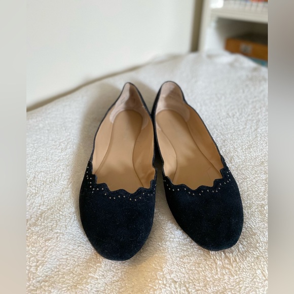 Saks Fifth Avenue Suede and Leather Ballet Slipper Flats - Picture 2 of 3